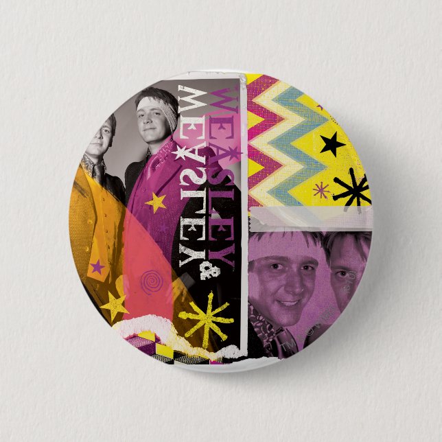 Fred and George Weasley 6 Cm Round Badge (Front)