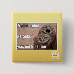 Fred decided 15 cm square badge