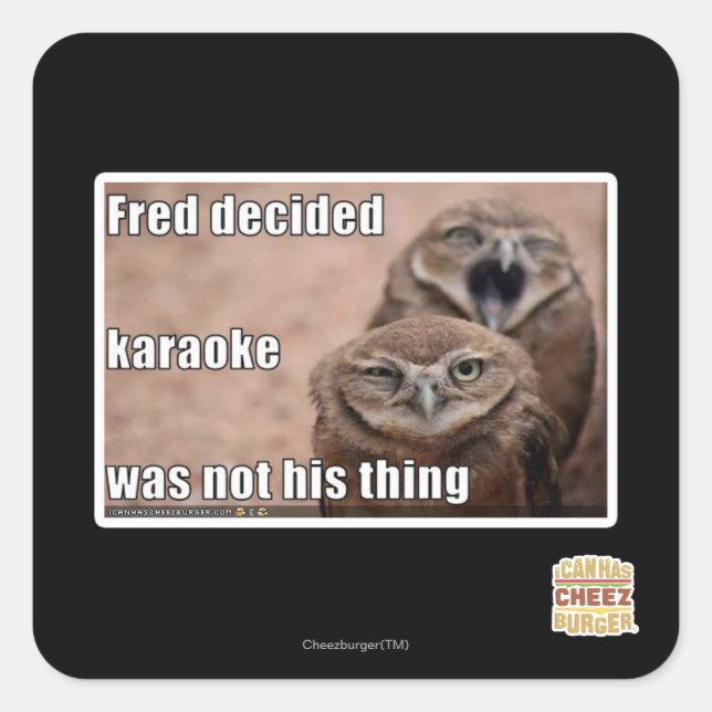 Fred decided square sticker (Front)