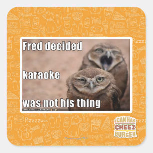 Fred decided square sticker