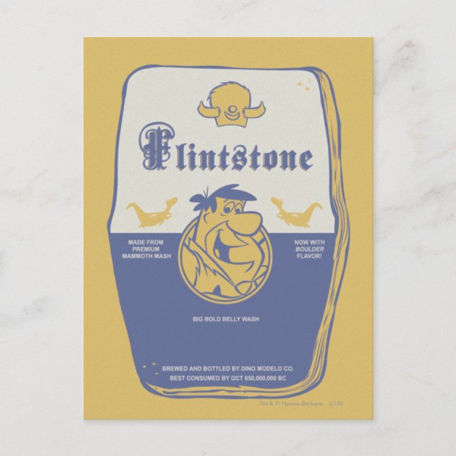 Fred Flintston Big Bold Belly Wash Postcard (Front)