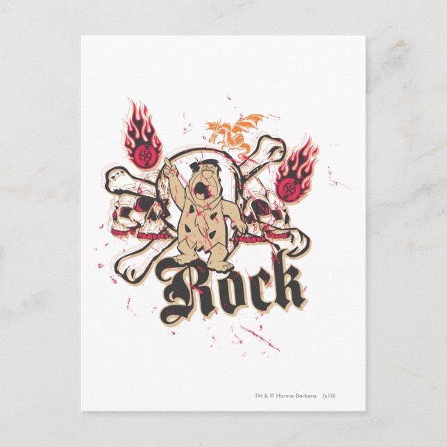 Fred Flintstone  Rock Postcard (Front)