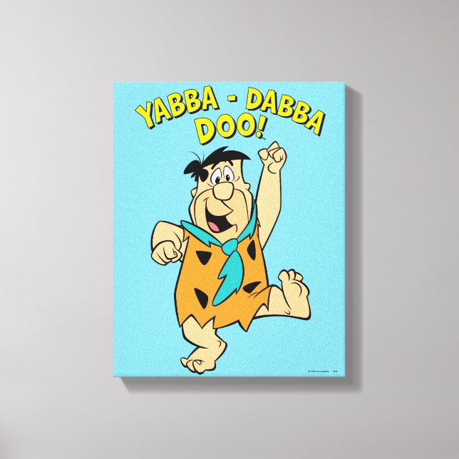 Fred Flintstone Yabba-Dabba Doo! Canvas Print (Front)