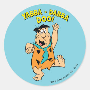 Fred Flintstone Yabba-Dabba Doo! Classic Round Sticker