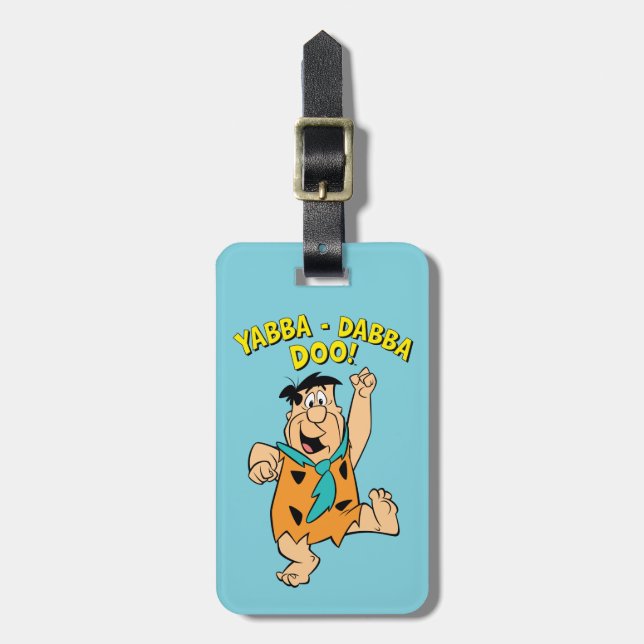 Fred Flintstone Yabba-Dabba Doo! Luggage Tag (Front Vertical)