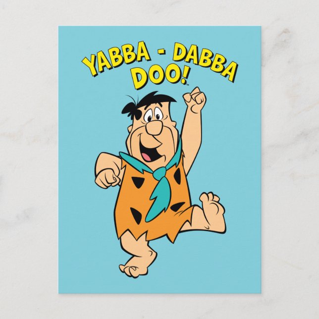 Fred Flintstone Yabba-Dabba Doo! Postcard (Front)