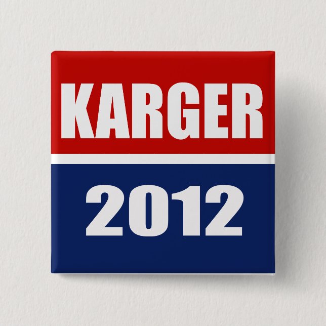 FRED KARGER 2012 15 CM SQUARE BADGE (Front)
