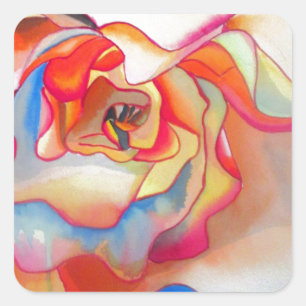 Fred martin begonia watercolour art square sticker