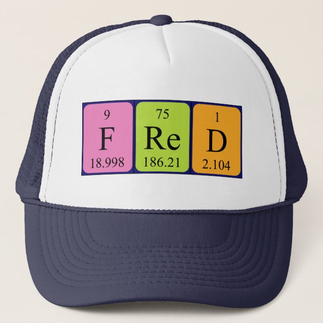 Fred periodic table name hat (Front)