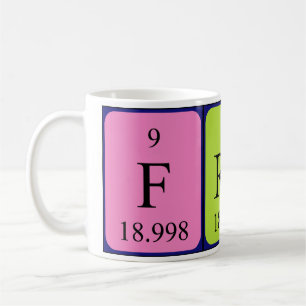 Fred periodic table name mug