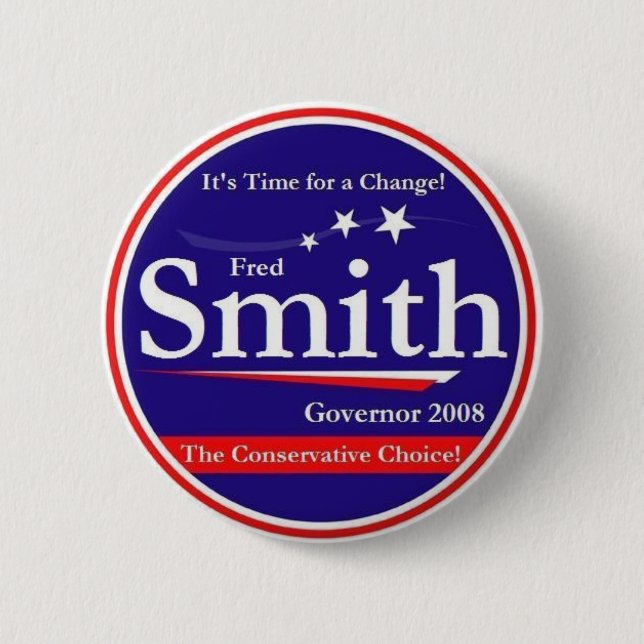 Fred Smith 6 Cm Round Badge (Front)