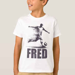 Fred Soccer Boys Personalised First Name Fred T-Shirt