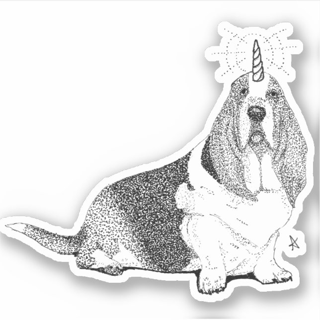 Fred the Bassetcorn Sticker (Front)