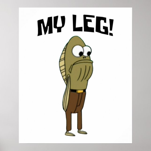 Fred The Fish My Leg Poster (Front)