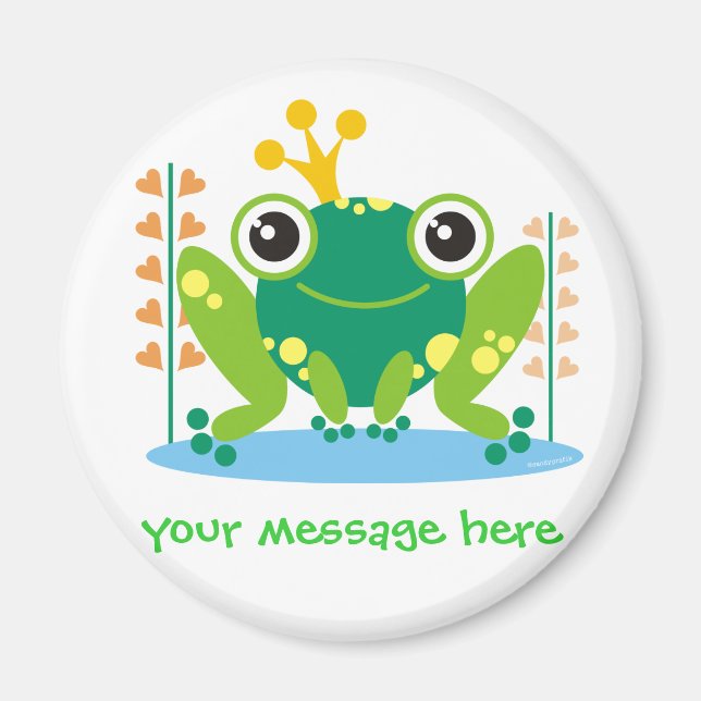 Fred the Froggy Customisable Magnet (Front)