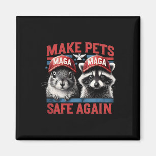 Fred The Racoon P Nut The Squirrel Make Pets Safe Magnet