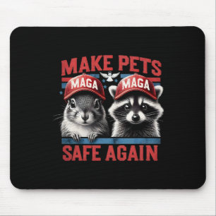 Fred The Racoon P Nut The Squirrel Make Pets Safe Mouse Mat