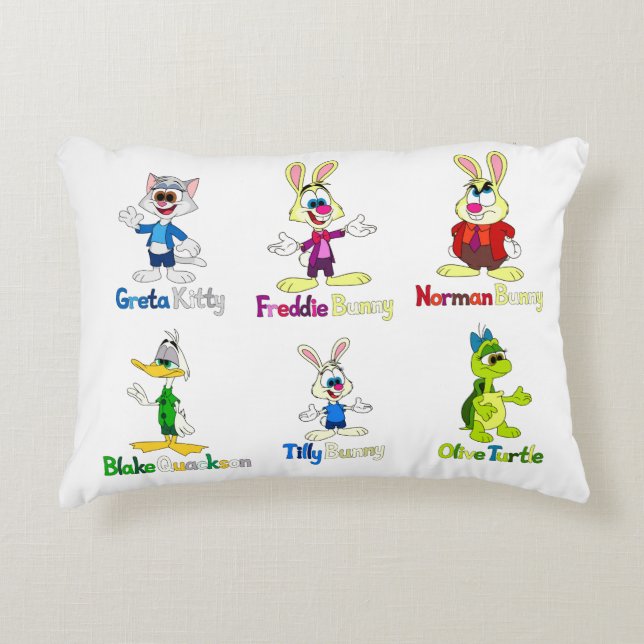 Freddie Bunny and Gang  Decorative Cushion (Front)