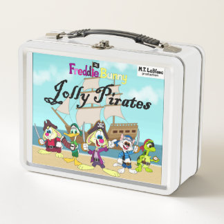 Freddie Bunny Jolly Pirates  Metal Lunch Box