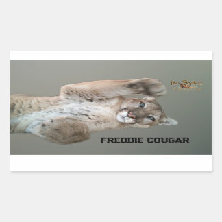 Freddie Cougar Rectangular Sticker