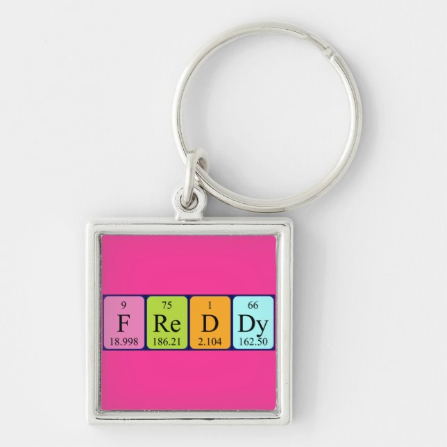 Freddy periodic table name keyring (Front)