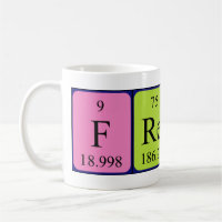 Freddy periodic table name mug