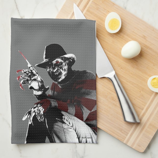 Freddy vs. Jason | Freddy Seeing Red Tea Towel (Quarter Fold)