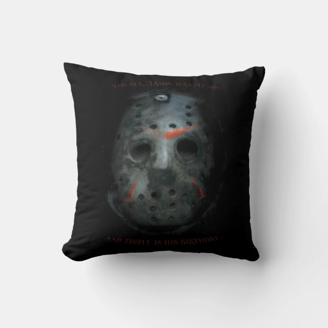 Freddy vs. Jason | Jason Mask Quote Cushion (Front)