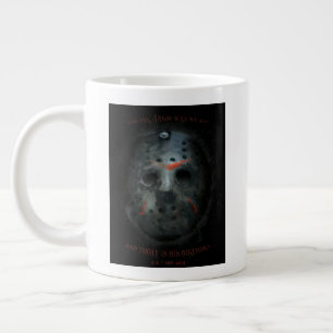 Freddy vs. Jason   Jason Mask Quote Large Coffee Mug