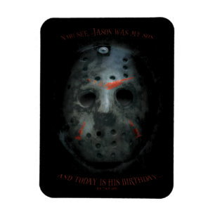 Freddy vs. Jason   Jason Mask Quote Magnet