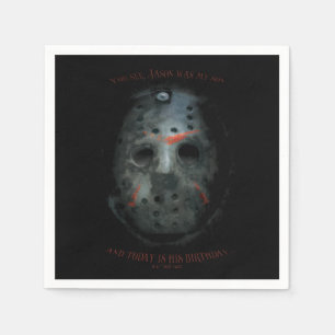 Freddy vs. Jason Jason Mask Quote Napkin