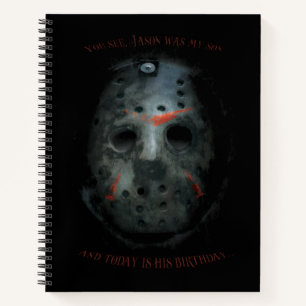 Freddy vs. Jason   Jason Mask Quote Notebook