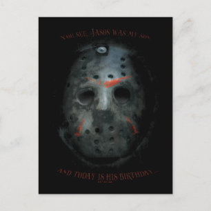 Freddy vs. Jason   Jason Mask Quote Postcard