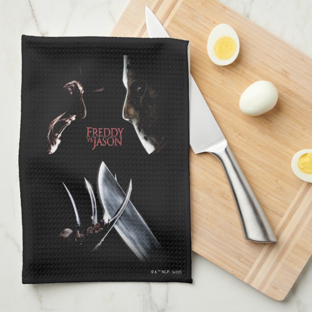 Freddy vs. Jason | Theatrical Poster Tea Towel (Quarter Fold)