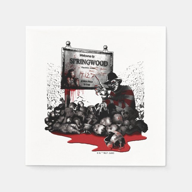 Freddy vs. Jason | Welcome to Springwood Napkin (Front)
