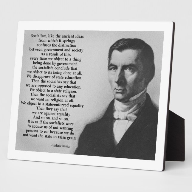 Frederic Bastiat Anti-Socialism Plaque (Side)