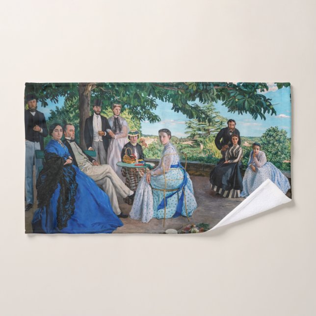 Frederic Bazille - The Family Reunion Bath Towel Set (Hand Towel)