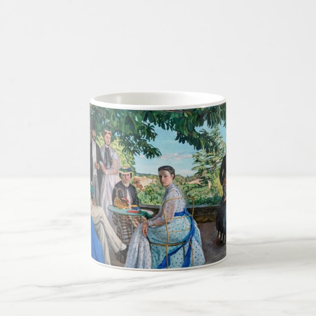 Frederic Bazille - The Family Reunion Coffee Mug (Center)