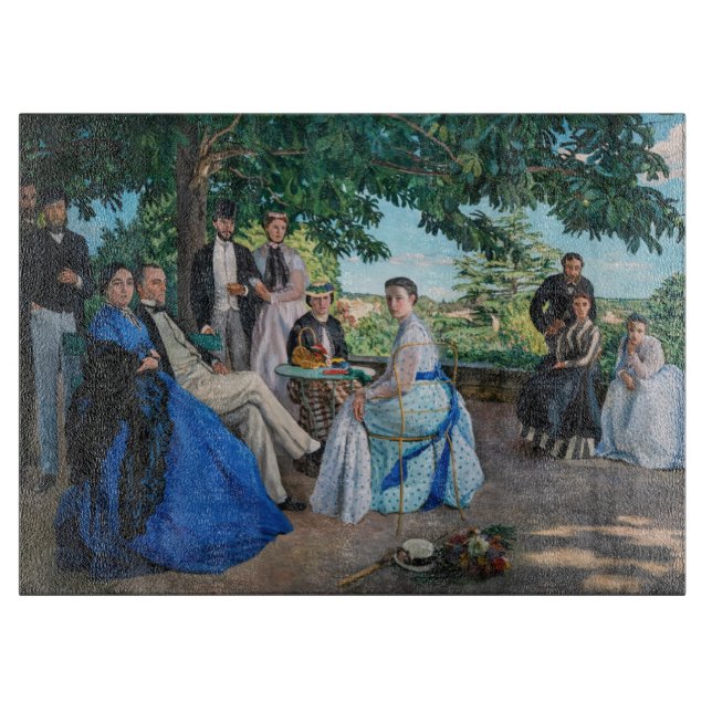 Frederic Bazille - The Family Reunion Cutting Board (Front)