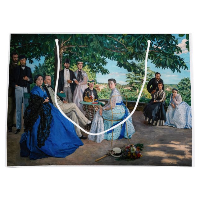 Frederic Bazille - The Family Reunion Large Gift Bag (Front)