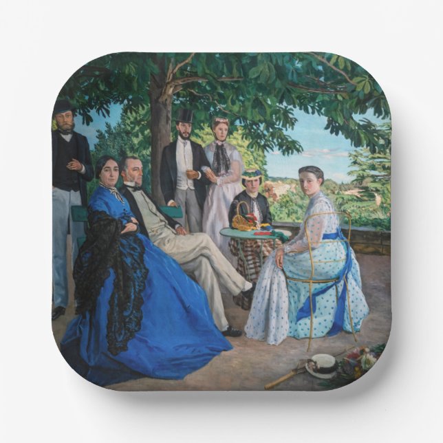 Frederic Bazille - The Family Reunion Paper Plate (Front)