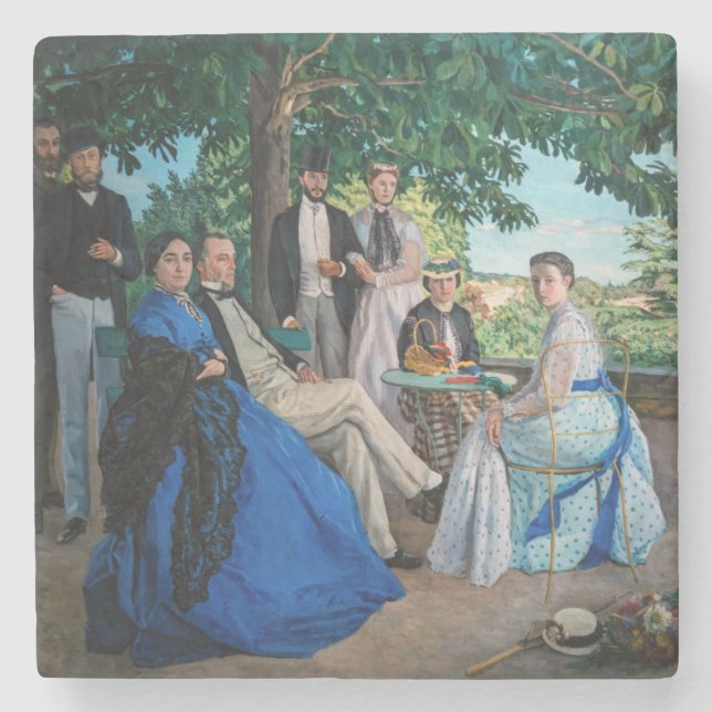 Frederic Bazille - The Family Reunion Stone Coaster (Front)