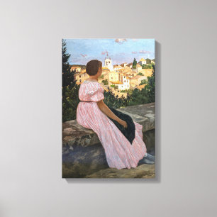 Frederic Bazille - The Pink Dress Canvas Print