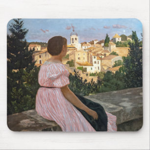 Frederic Bazille - The Pink Dress Mouse Mat