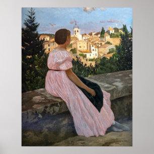 Frederic Bazille - The Pink Dress Poster