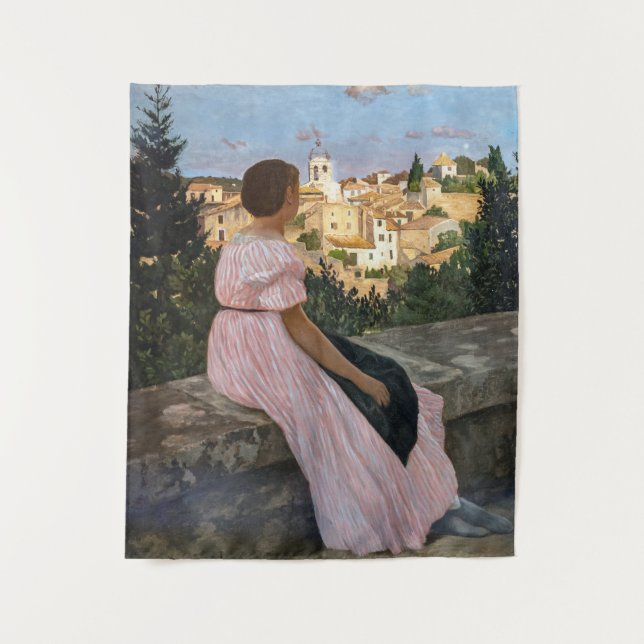 Frederic Bazille - The Pink Dress Tapestry (Front)