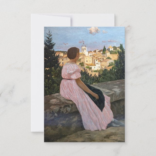 Frederic Bazille - The Pink Dress Thank You Card (Front)