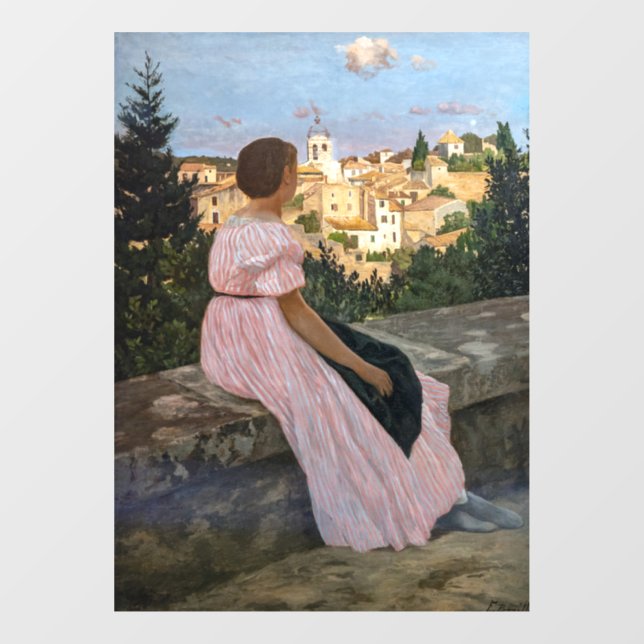 Frederic Bazille - The Pink Dress Window Cling (Sheet)