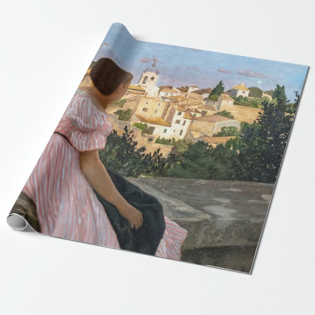 Frederic Bazille - The Pink Dress Wrapping Paper (Unrolled)