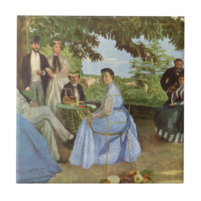 Frédéric Bazille's Family Reunion Tile (Front)
